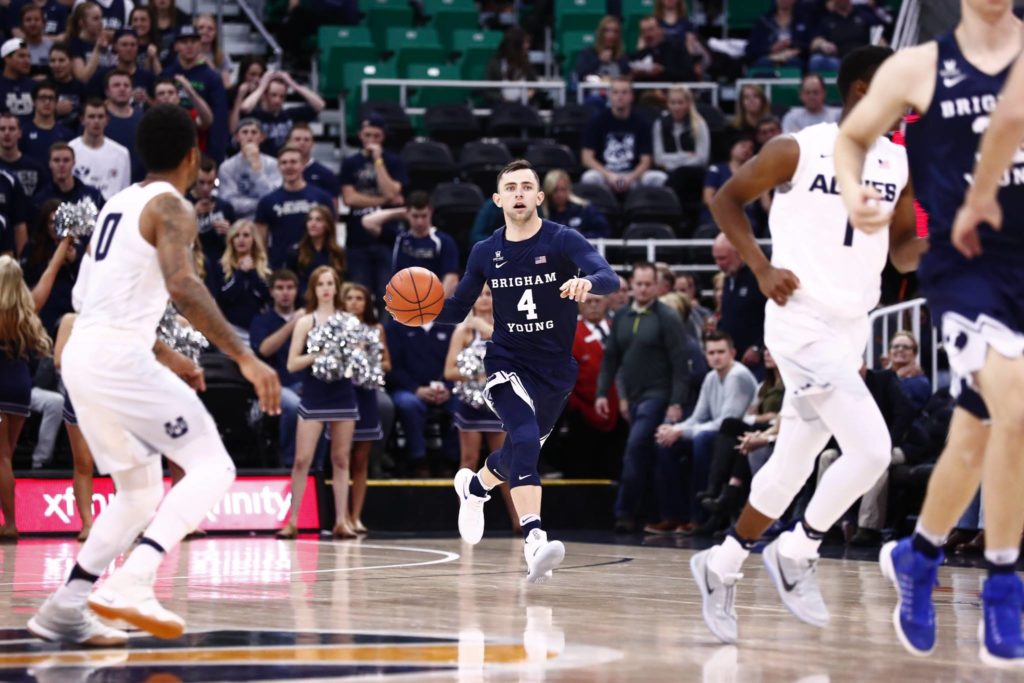 Nick Emery, Utah State vs. BYU at Vivint Smart Home Arena, Salt Lake City, Utah, Nov. 30, 2016 | Photo by BYU Photo