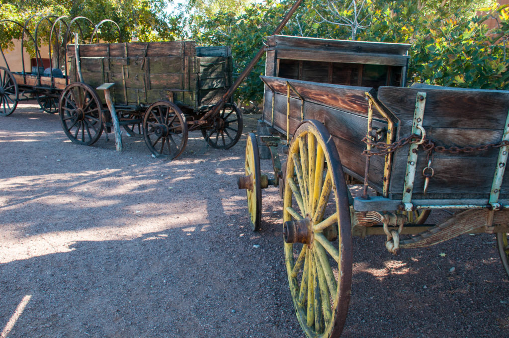 Freight wagons, Old Las Vegas Mormon Fort State Historic Park, Las Vegas, Nevada, Nov. 22, 2016 | Photo by and courtesy of Kathy Lillywhite, St. George News