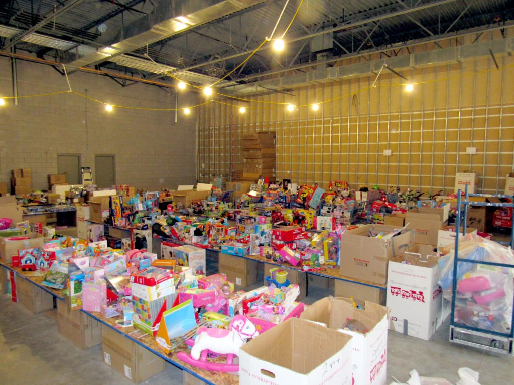 Toys are arranged and waiting to be bagged at the Toy For Tots facility, St. George, Utah, Dec. 17, 2016 | Photo Courtesy of William Fortune, St. George News