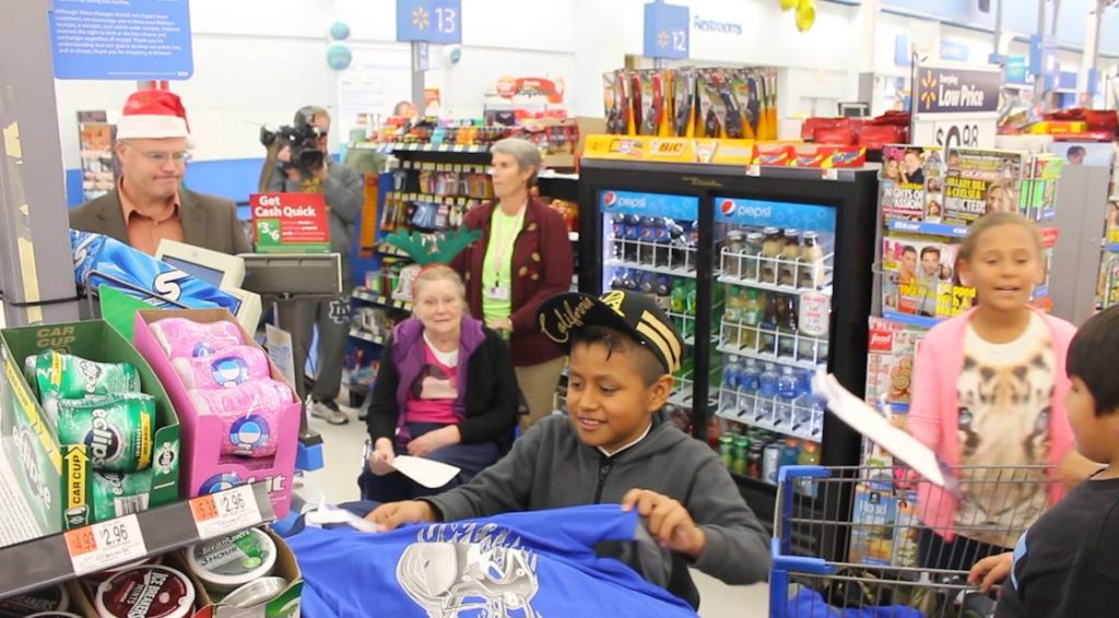 Residents of the Southern Utah Veterans Home join Washington County students at the Bloomington Wal-Mart to "Shop With a Veteran" for children in need, St. George, Utah, Dec. 5, 2016 | Photo by Mike Cole, St. George News