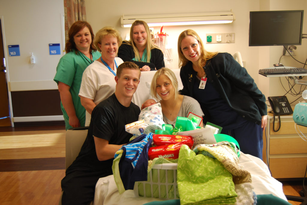 New Year Baby 2017 Champ Traegan Feinauer, along with his parents, Clint and Alexa, and Cedar City Hospital Women and Newborn staff, Cedar City, Utah, Jan. 1, 2017 | Photo courtesy of Cedar City Hospital, St. George News / Cedar City News