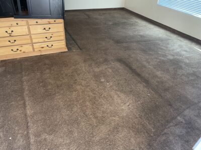 A 'before' photo shows the old carpet in an apartment at Erin's House, Location and date unspecified | Photo courtesy of Austin Szatlocky, St. George News