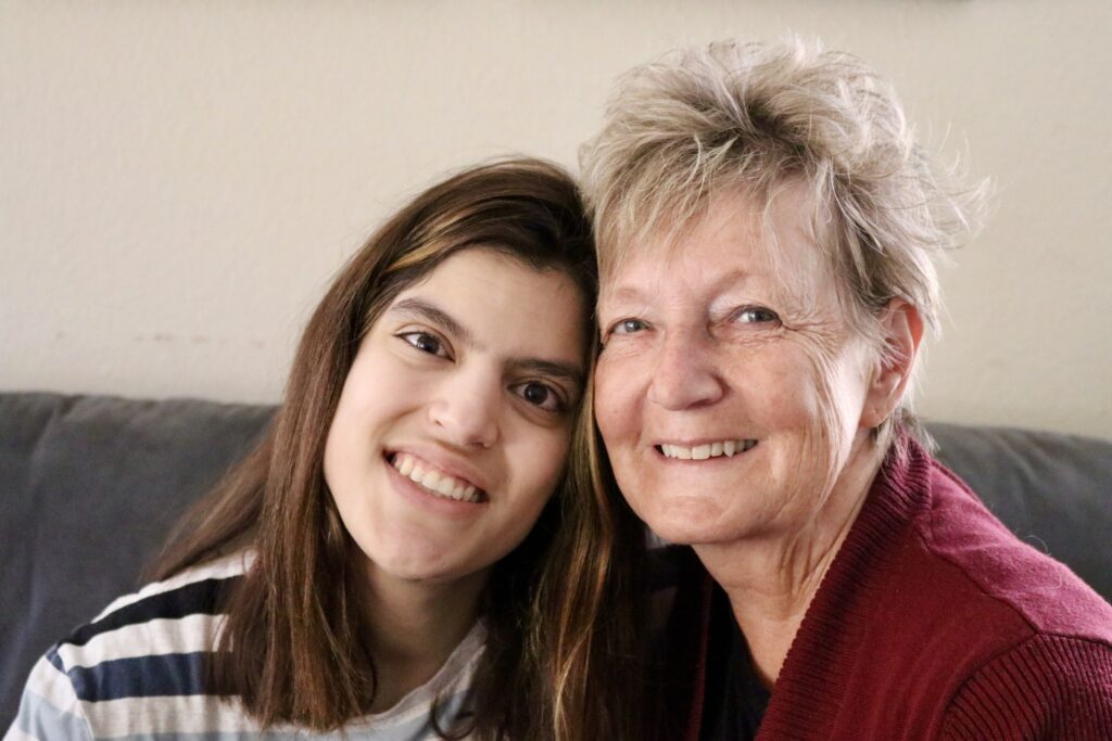 McCall Pace smiles with her mother, Gina Bell Pace, April 12, 2022, Hurricane, Utah | Photo by Jessi Bang, St. George News