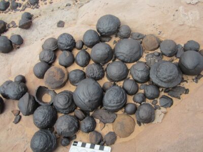 A close-up view of the Moqui marbles shows the texture and shapes used to create the art replica in the Grand Staircase-Escalante National Monument, Kanab, Utah, Date unspecified | Photo courtesy of Marjorie Chan, St. George News