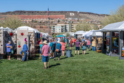 Attendees walk through the booths at a previous St. George Art Festival, Date unspecified, St. George, Utah | Photo Courtesy of David Cordero, St. George News