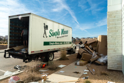 Simple Moves moving company works on a job, location and date unspecified, photo courtesy of Kade Cummings, St. George News
