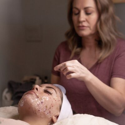 A client of Channeled Beauty Esthetics receives spa services by Jamie Tyler, uncropped, location and date unspecified | Photo by Lori Engel courtesy of Jamie Tyler, St. George News