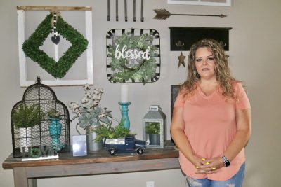 Tricia Pierce, owner and creator behind Rustic Daisy Decor stands in her home, St. George, Utah, August 3, 2022 | Photo by Jessi Bang, St. George News