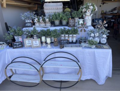 Farmhouse decor by Rustic Daisy Decor is shown during a large boutique pop-up sale , St. George, Utah, date unspecified | Photo courtesy of Tricia Pierce, St. George News