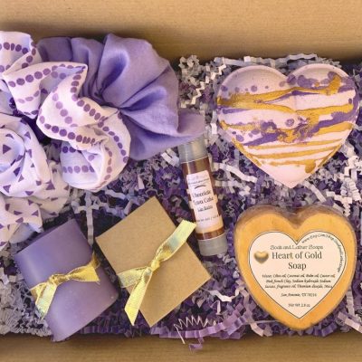 A gift set by Soak and Lather features handmade candles, scrunchies, lip balm, bath bomb and soap, location and date unspecified | Photo courtesy of Maryann McCarthy, St.George News