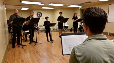 Rhett Guter runs through the script of A Christmas Carol, location and date unspecified | Photo courtesy of Adam Record, St. George News