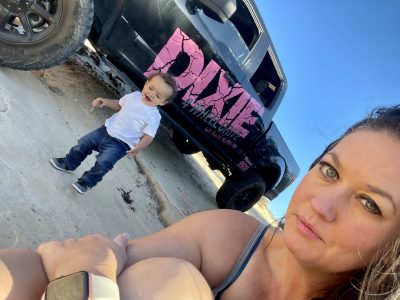 Tara Thompson takes a photo with her baby outdoors, location and date unspecified | Photo courtesy of Tara Thompson, St. George News
