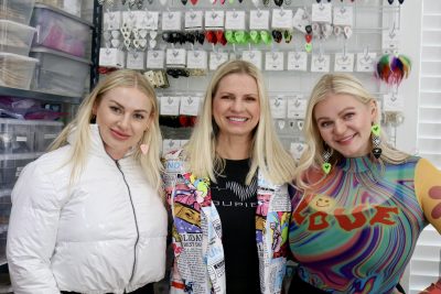 (L-R) Brooklyn Callahan, Mary Love and Amber Foster pose for a photo inside the Groupie Love shop, St. George, Utah, Oct. 26, 2022 | Photo by Jessi Bang, St. George News
