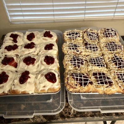 Various flavors of rolls from Cinna-Roller are shown, location and date unspecified | Photo courtesy of Mahonri Fawson, St. George News