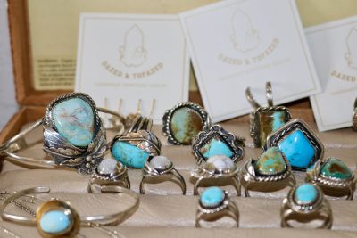 Custom turquoise rings by Dazed and Topazed are shown, St. George, Utah, Jan. 15, 2023 | Photo by Jessi Bang, St. George News