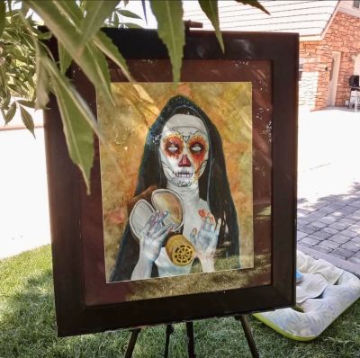 "Dogma" by Artist Joaquin Jimenez is framed on display, location and date unspecified | Photo courtesy of Joaquin Jimenez, St. George News