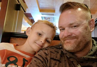 Justin Judkins takes a photo with his son Elliott, location and date unspecified | Photo courtesy of Justin Judkins, St. George News