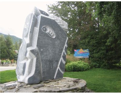 "Last Love 1" is a sculpture by Patrick Sullivan made from Italian Blue Verona Marble weighing in at six tons, Whistler, British Columbia, circa 2006 | Photo courtesy of Patrick Sullivan, St. George News