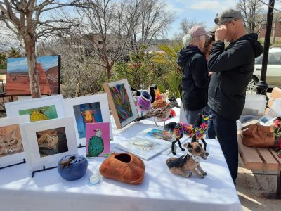 Artists Showcase their work at Art in the Courtyard, which takes place outside of Red Cliff Gallery in St. George, Utah, circa 2023 | Photo courtesy of Jo Ann Merrill, St. George News