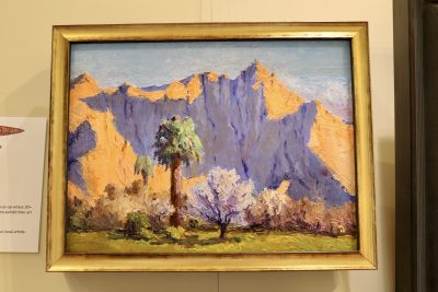 An oil painting by Mary Jane Grow features textures made with a palette knife, St. George, Utah, Feb. 1, 2024 | Photo by Jessi Bang, St. George News
