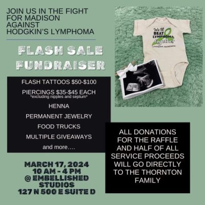 A graphic provides details of the upcoming Flash Sale Fundraiser, which will raise funds for Madison Thornton | Photo courtesy of April Sevy, St. George News