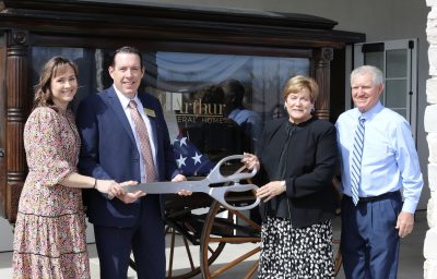 L-R: Owners Angie McArthur, Jim McArthur Jr., Jim McArthur and Denise McArthur attend the ribbon cutting and open house for MacArthur Funeral Home and Cremation, St. George, Utah, Feb. 29, 2024 | Photo by Jessi Bang, St. George News