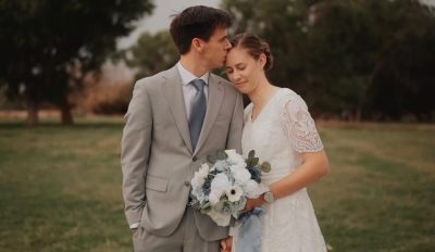 Miles and Madison Thornton take wedding photos, location and date not specified | Photo courtesy of April Sevy, St. George News