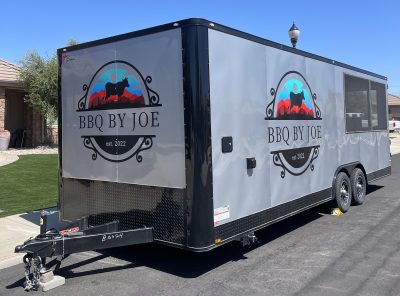 The BBQ By Joe food trailer features a brand new color logo, location and date unspecified | Photo courtesy of Joe Solomon, St. George News