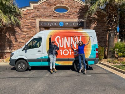 Radio hosts Bryan Benware and Cindy Olson have reunited for a new morning show on Sunny 101.5, St. George, Utah, May 1, 2024 | Photo by Jessi Bang, St. George News